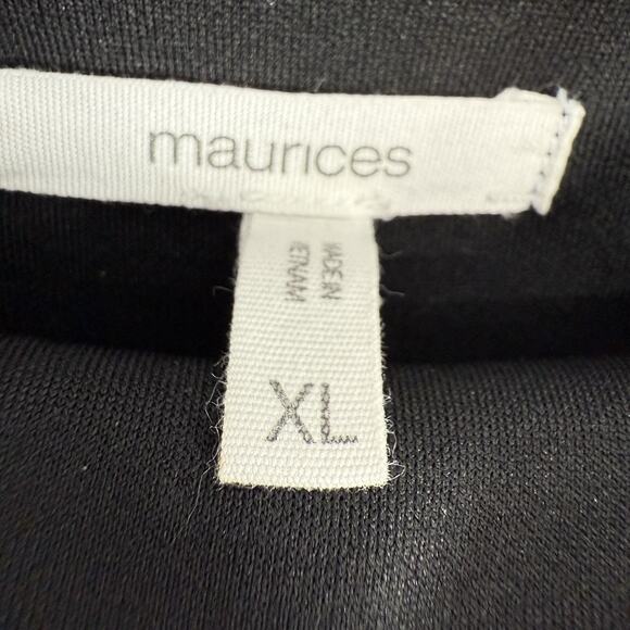 Maurices Shimmer High Neck Top size XL Black Sparkle Balloon Sleeves Pullover - Picture 9 of 10